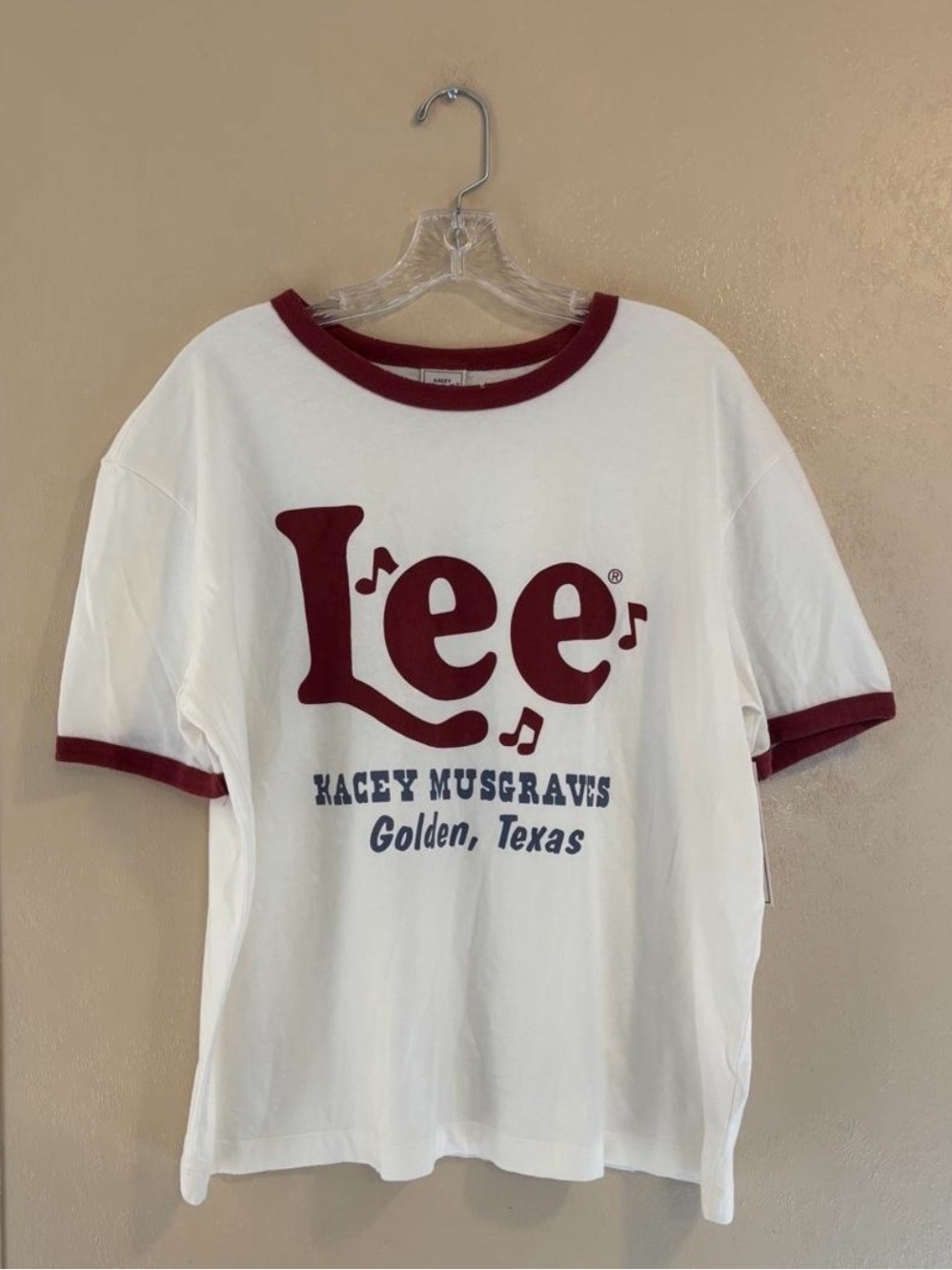 NWT Kacey Musgraves x Lee distressed graphic ringer tee size XXL (20)